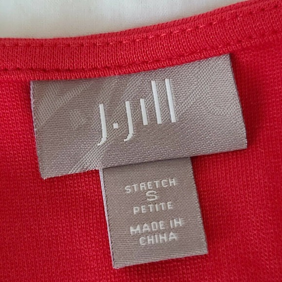 J. Jill Dress Red Shift Small Petite 3/4 Sleeve Comfort Stretch Classic A-Line - Picture 2 of 9